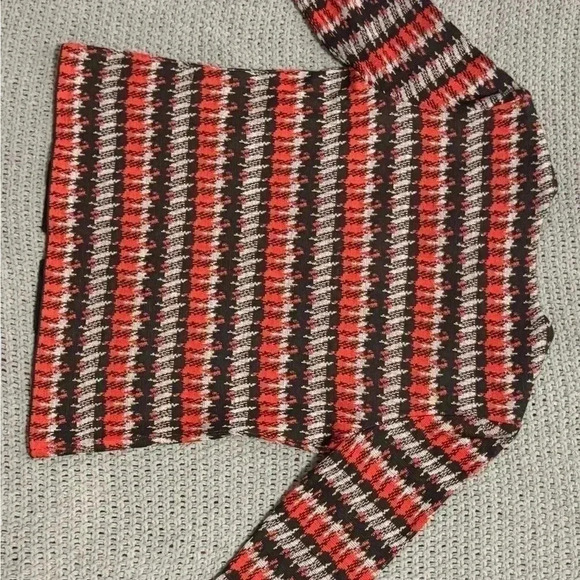 Ming Wang Open Front Jacket Red Black Houndstooth Size PS - Picture 6 of 8